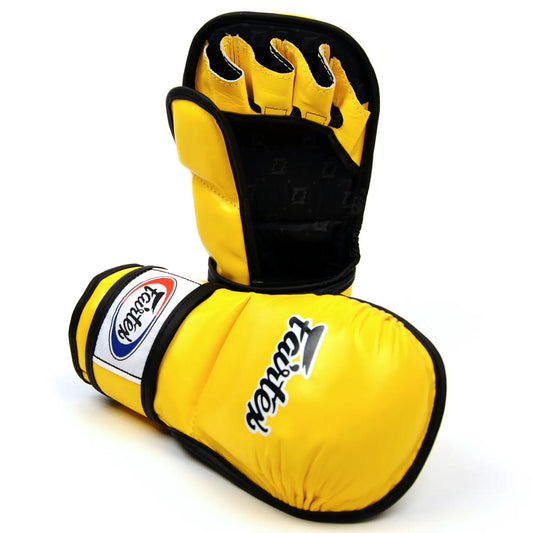 Fairtex FGV15-MMA SPARRING DOUBLE WRIST WRAP GLOVES (Yellow)