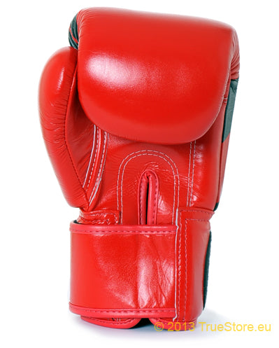 Fairtex BGV1N - "Nation Prints" MUAY THAI / BOXING GLOVES (Red) Premium Leather