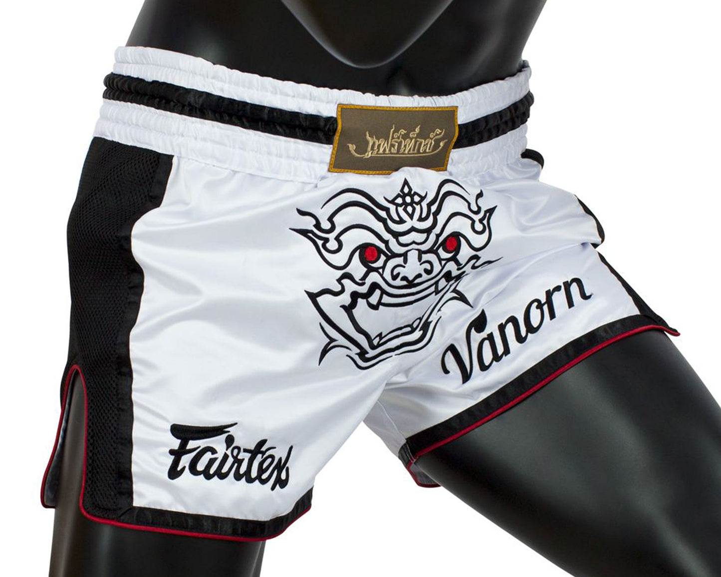 Fairtex MUAY THAI / BOXING SHORTS "VARNON" (White) - BS1712