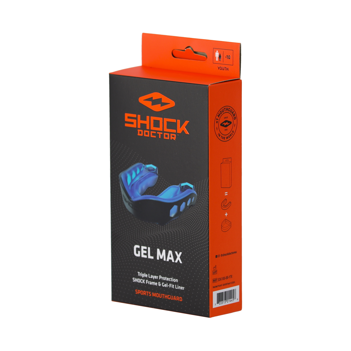 SHOCK DOCTOR - Mouthguard Gel Max (Blue / Black) - 6100BB