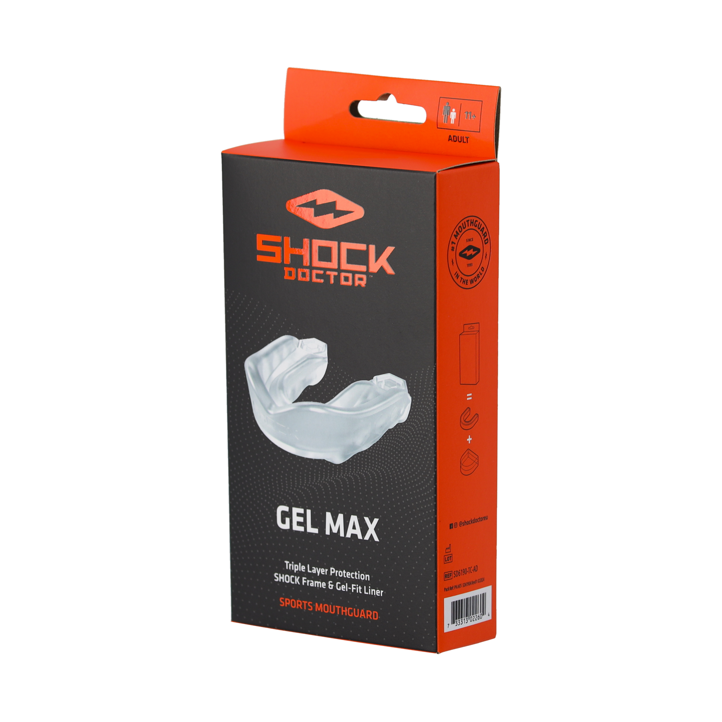SHOCK DOCTOR - Mouthguard Gel Max (TransClear) - 6190TC AD