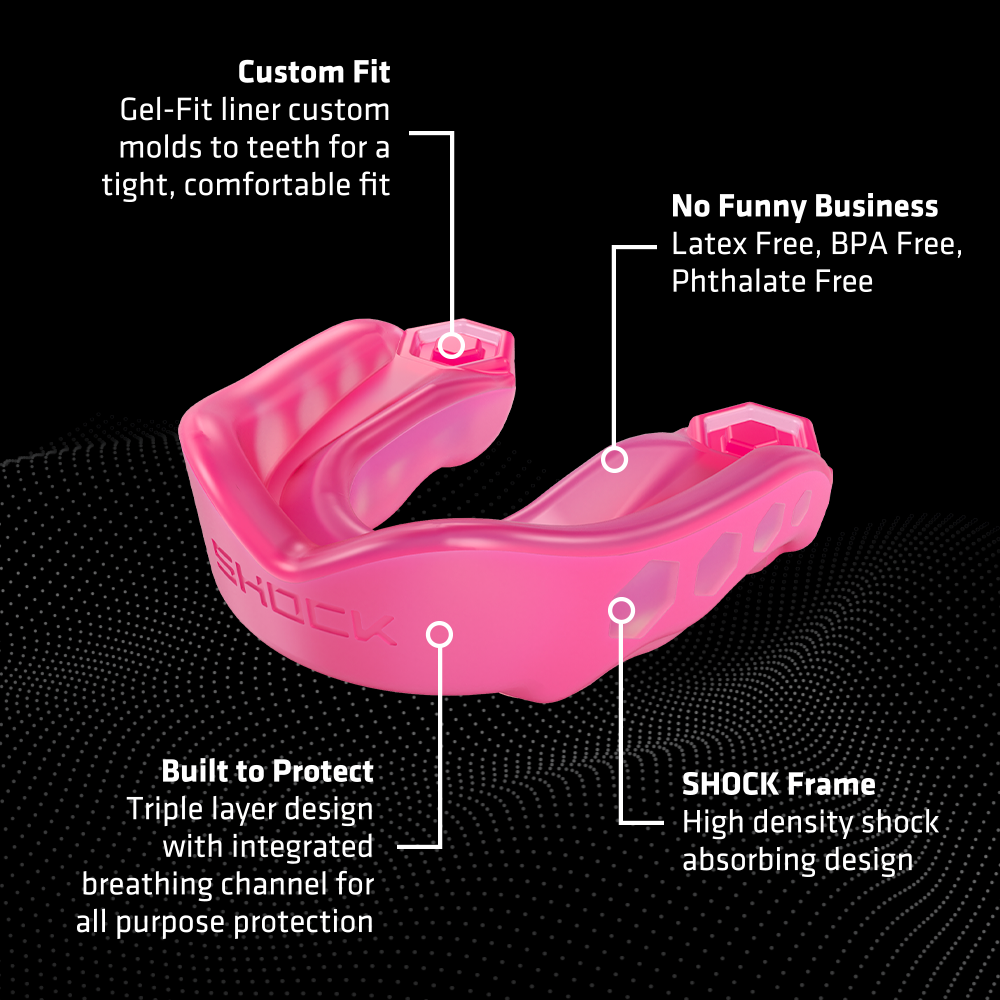 SHOCK DOCTOR - Mouthguard Gel Max HOT PINK - 6200PK