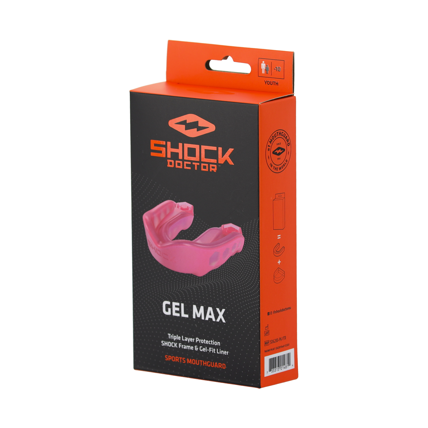 SHOCK DOCTOR - Mouthguard Gel Max HOT PINK - 6200PK
