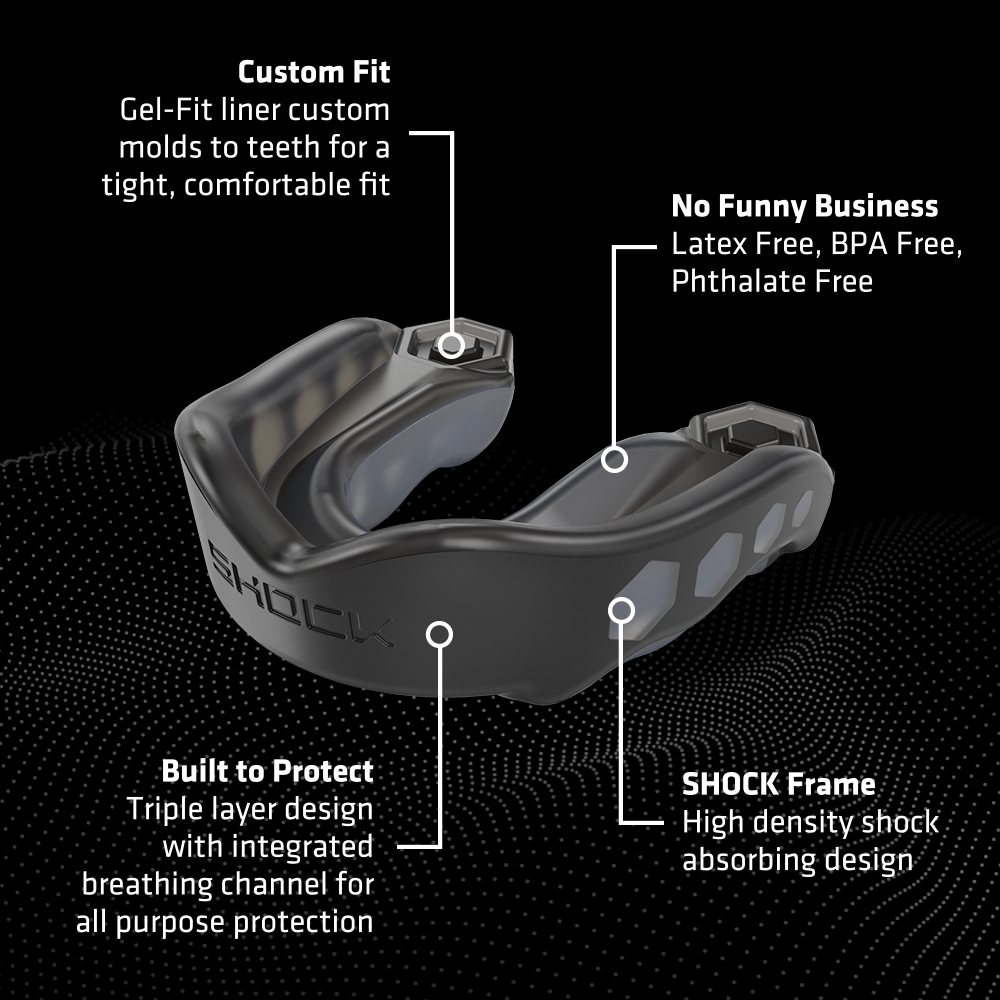 SHOCK DOCTOR - Mouthguard Gel Max (Black) - 6210BK AD