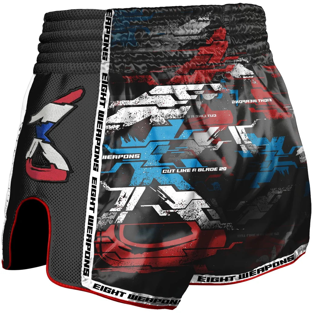 8WEAPONS - Muay Thai Short CUT LIKE A BLADE (Black-US)