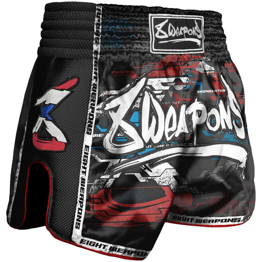 8WEAPONS - Muay Thai Short CUT LIKE A BLADE (Black-US)