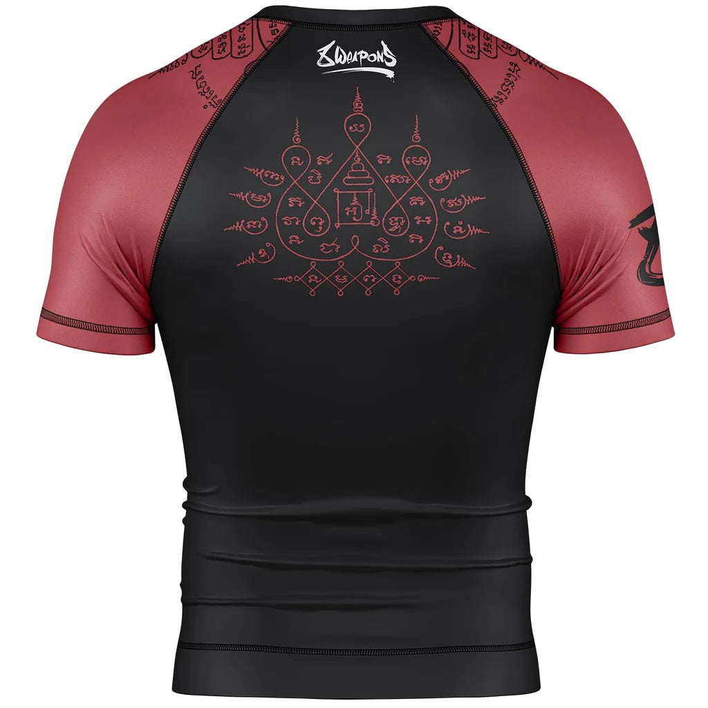 8WEAPONS - Rashguard 8 Ways Yant 2.0 - (Black/Bordeaux)