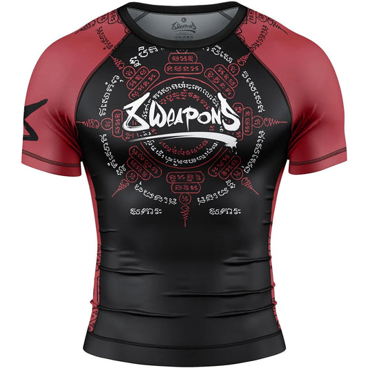 8WEAPONS - Rashguard 8 Ways Yant 2.0 - (Black/Bordeaux)