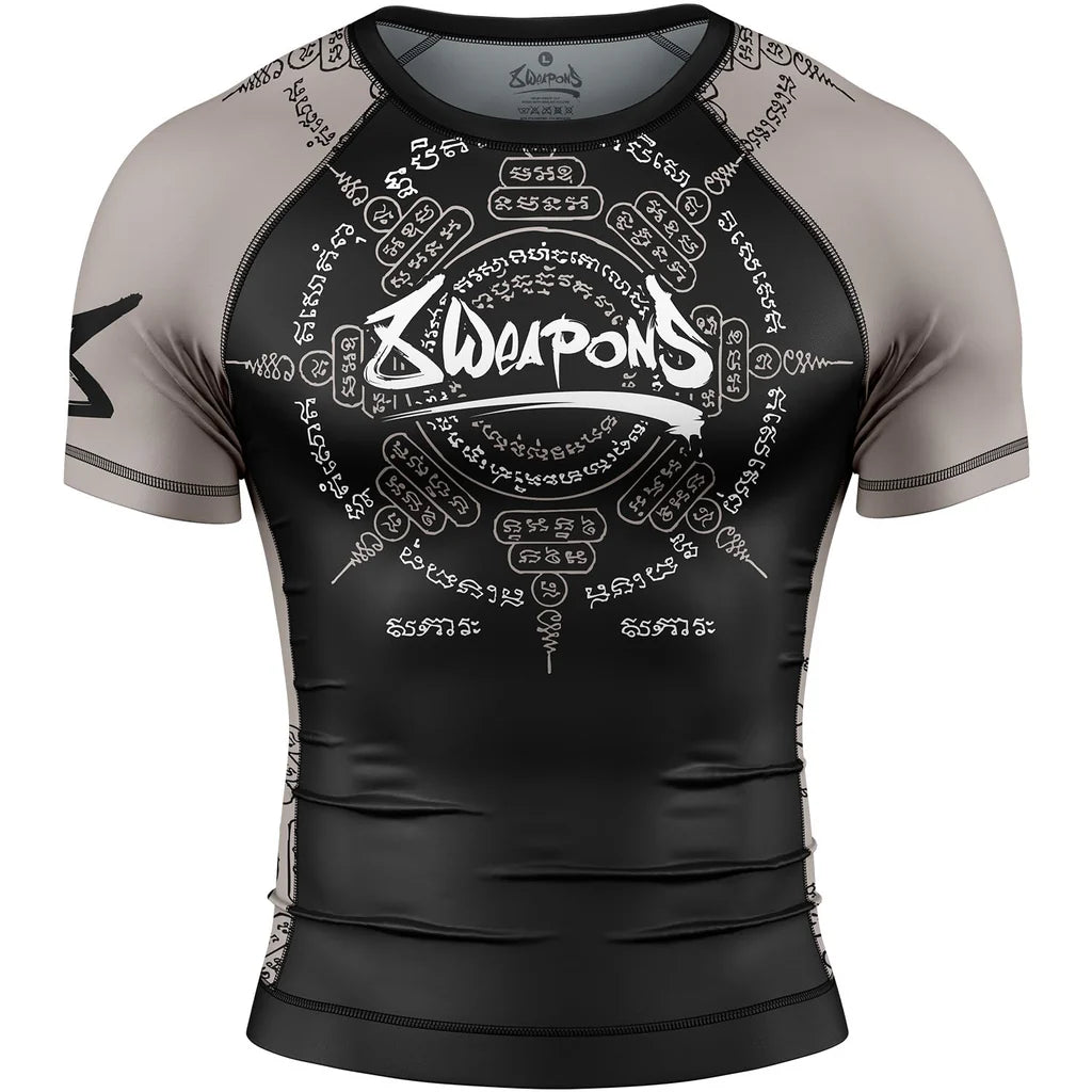 8WEAPONS - Rashguard 8 Ways Yant 2.0 - (Black/Sand)