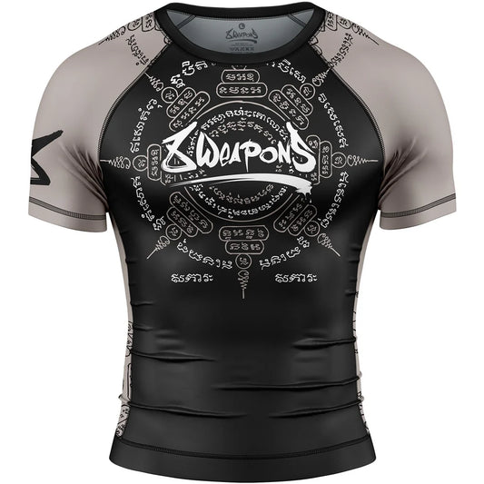 8WEAPONS - Rashguard 8 Ways Yant 2.0 - (Black/Sand)