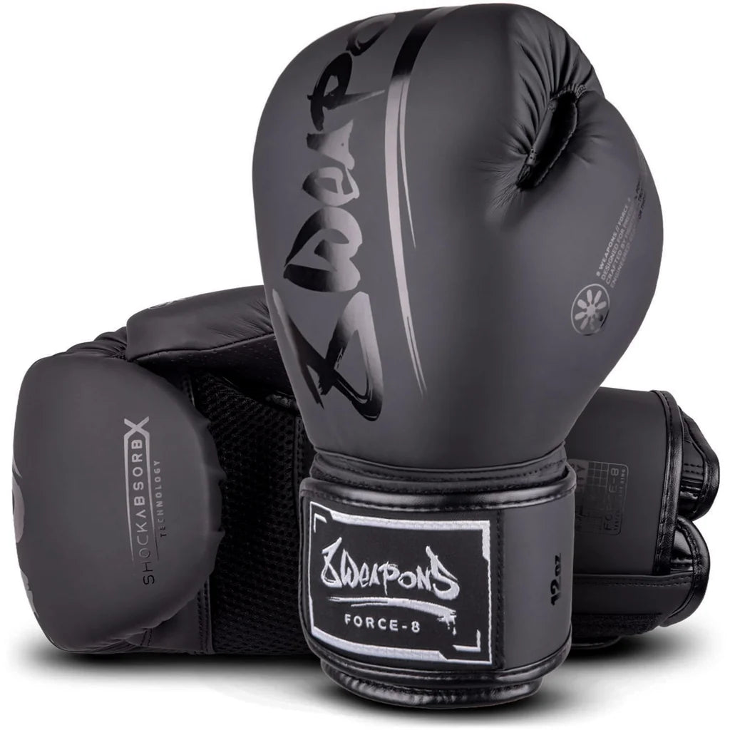 8WEAPONS - Force 8 Boxing Gloves (Black)