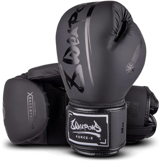 8WEAPONS - Force 8 Boxing Gloves (Black)