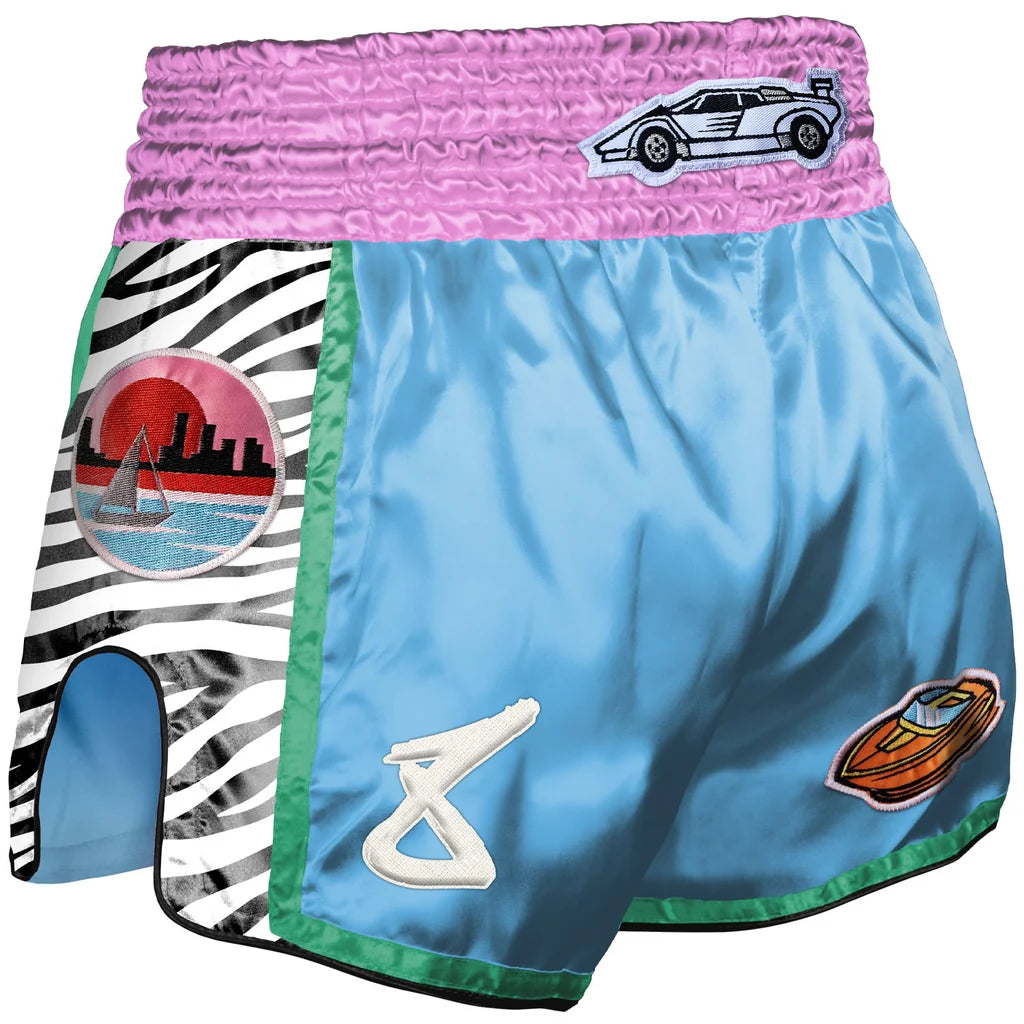 8WEAPONS - Muay Thai Short MIAMI THAI (Blue-Purple)