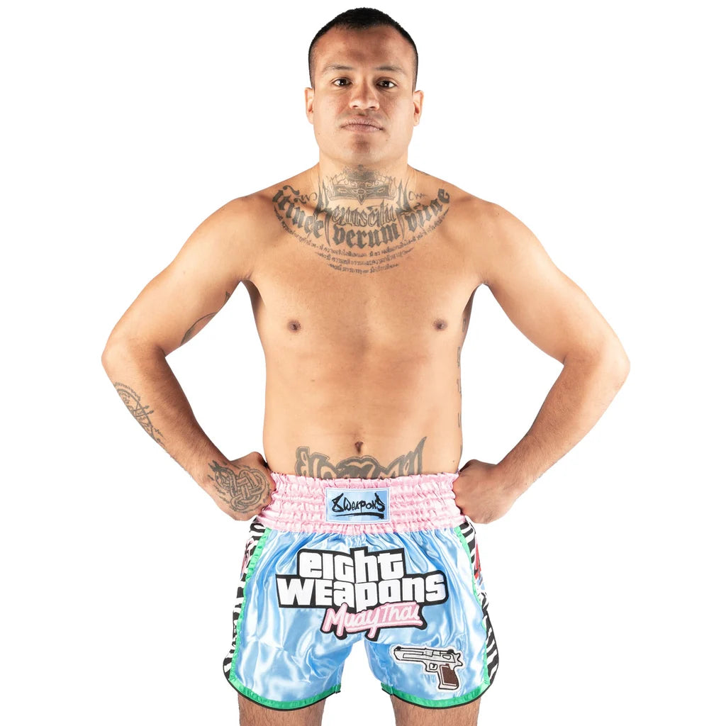 8WEAPONS - Muay Thai Short MIAMI THAI (Blue-Purple)