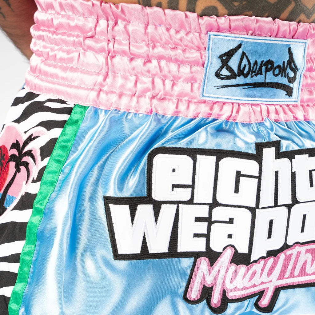 8WEAPONS - Muay Thai Short MIAMI THAI (Blue-Purple)