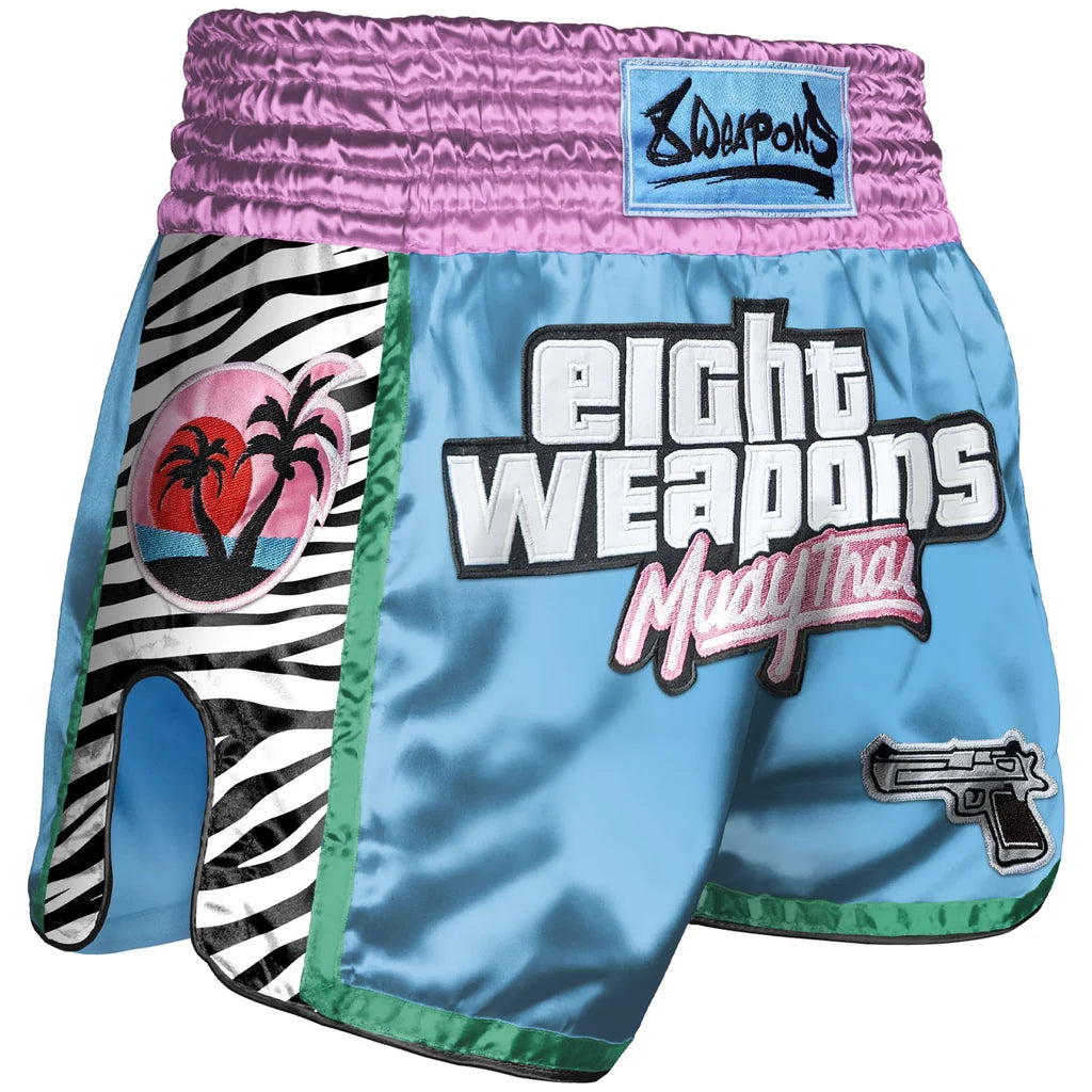 8WEAPONS - Muay Thai Short MIAMI THAI (Blue-Purple)