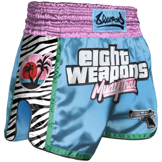 8WEAPONS - Muay Thai Short MIAMI THAI (Blue-Purple)