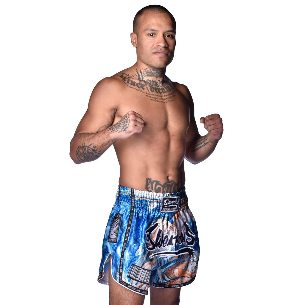 8WEAPONS - Muay Thai Short VIVO VERTICO (Blue)