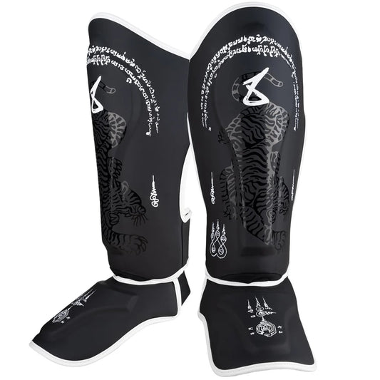 8WEAPONS - Shin Guards Sang Yant Big TIGER (Black)