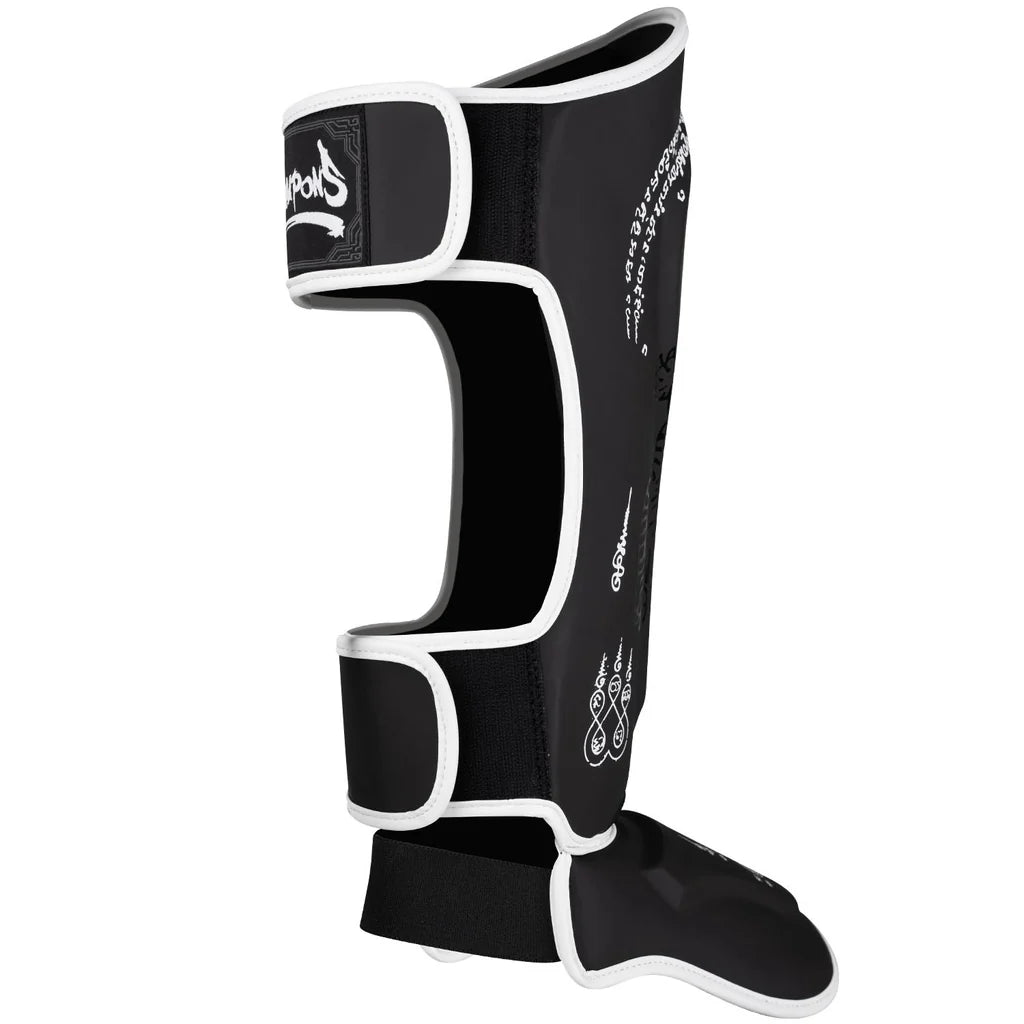 8WEAPONS - Shin Guards Sang Yant Big TIGER (Black)
