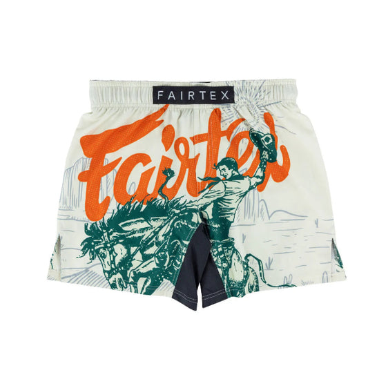 Fairtex MMA SHORTS "DESERT RIDER" (White Green) - AB22