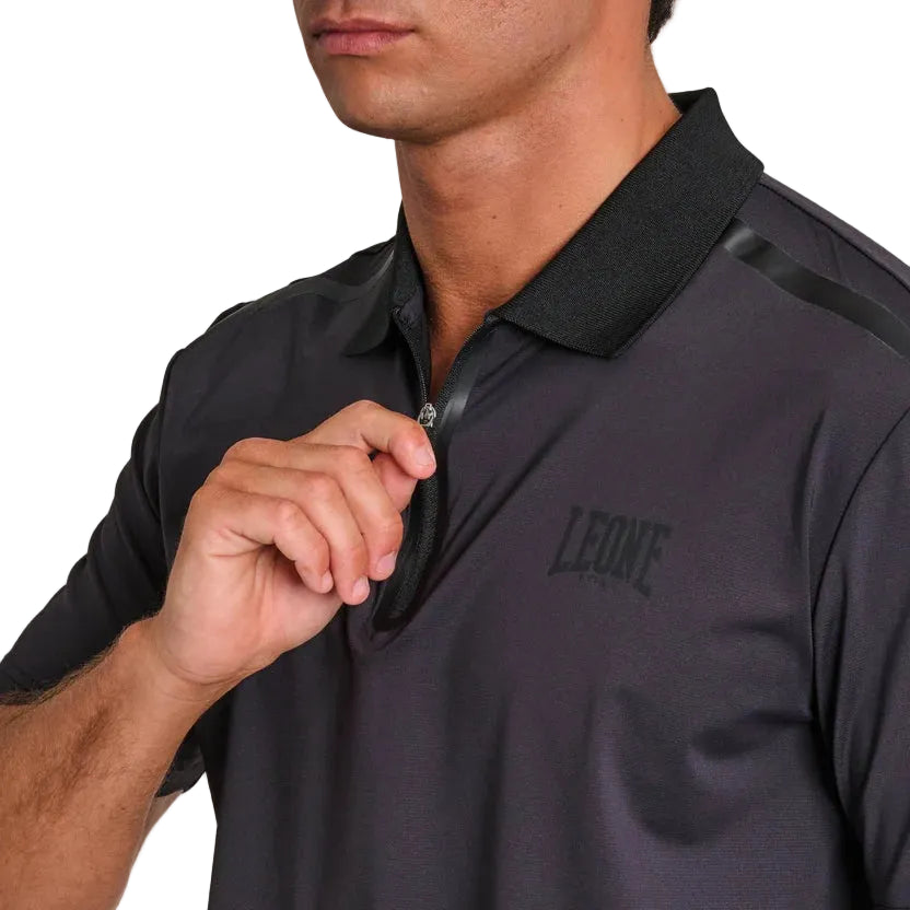 LEONE - BLACK LION T-SHIRT POLO - ABX331