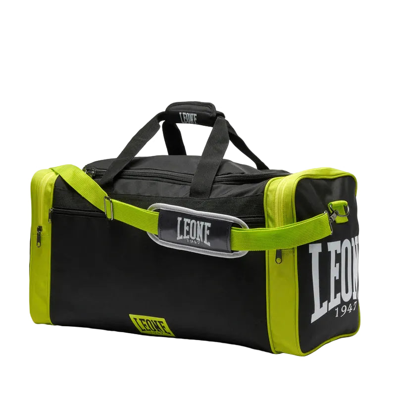 LEONE BAG COLOR BLOCK DUFFEL BAG (Black/Green) - AC956