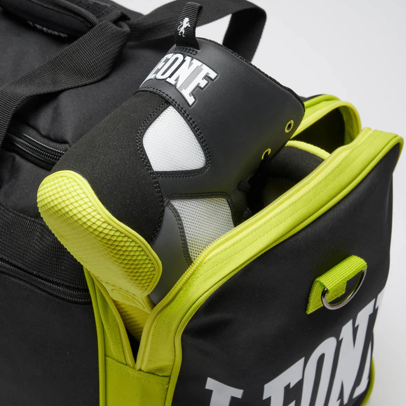 LEONE BAG COLOR BLOCK DUFFEL BAG (Black/Green) - AC956