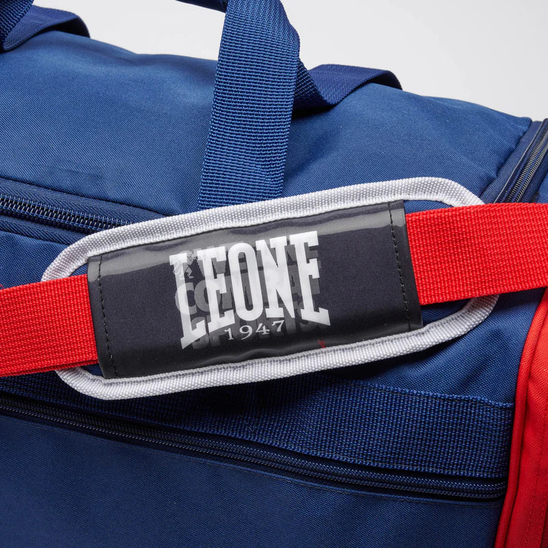 LEONE BAG COLOR BLOCK DUFFEL BAG (Blue/Red) - AC956