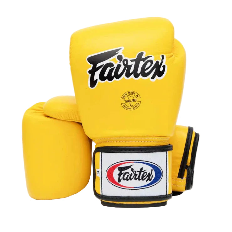 Fairtex BGV1 - MUAY THAI / BOXING GLOVES (Yellow) Premium Leather