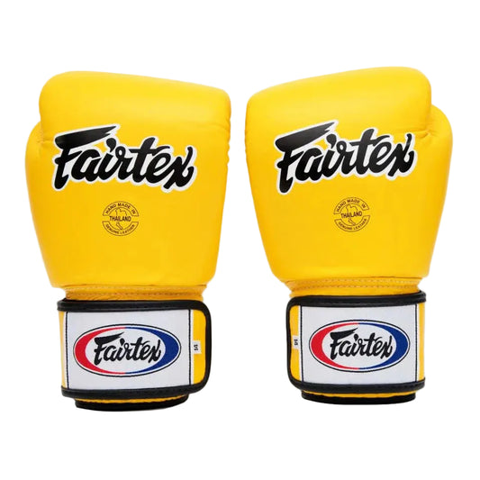 Fairtex BGV1 - MUAY THAI / BOXING GLOVES (Yellow) Premium Leather