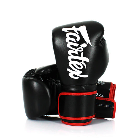 Fairtex MUAY THAI / BOXING GLOVES (BLACK) - BGV14