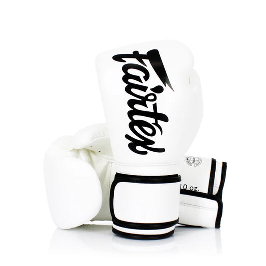 Fairtex MUAY THAI / BOXING GLOVES (WHITE) - BGV14