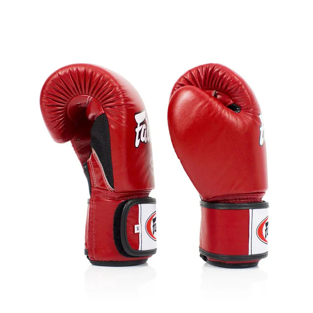 Fairtex BGV1R - Universal BREATHABLE - MUAY THAI / BOXING GLOVES (Colours) Premium Leather