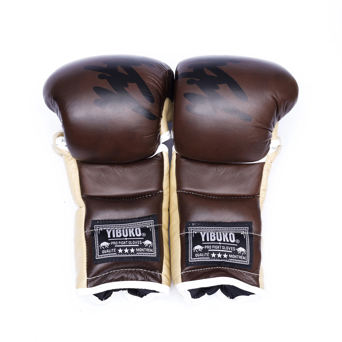 YIKUBO - LACE-UP MMA GLOVE (BROWN) GENUINE LEATHER
