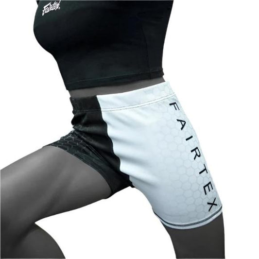 Fairtex VALE TUDO SHORT for Women (Black/White) - CP11