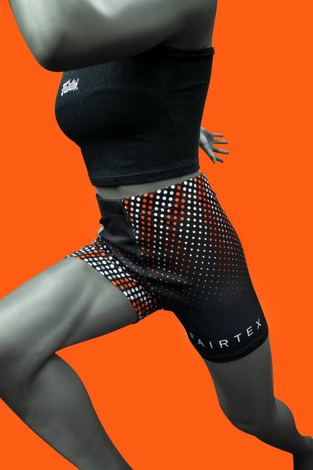 Fairtex VALE TUDO SHORT for Women (Black/Orange) - CP13