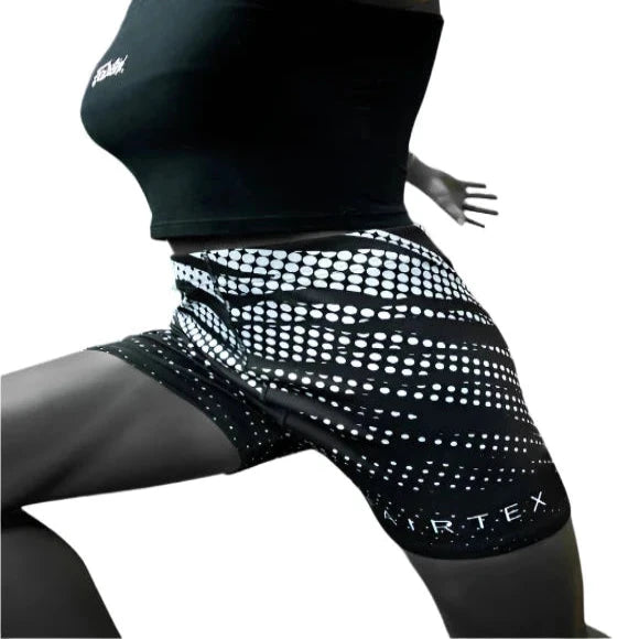 Fairtex VALE TUDO SHORT for Women (Black/White dots) - CP14