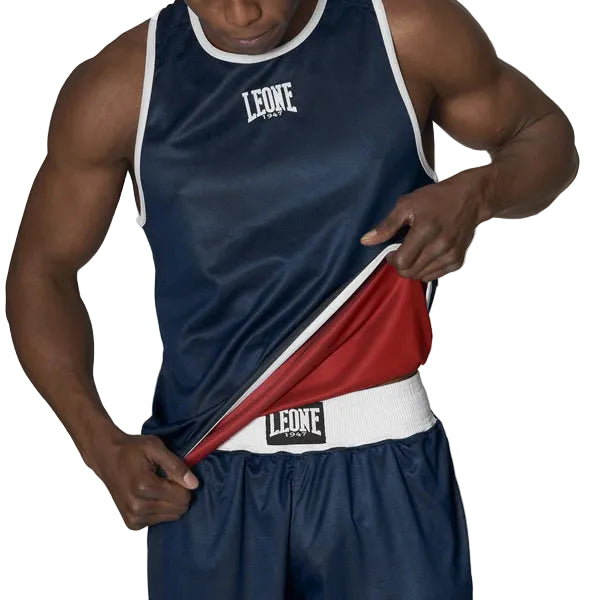 LEONE Canta Box Διπλής Όψης (Μπλε/Κόκκινο) AB214