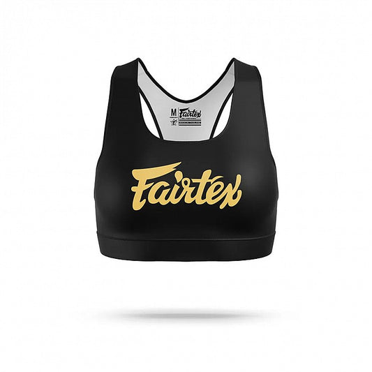 Fairtex CLASSIC SPORT BRA (Black/Gold) - SB1