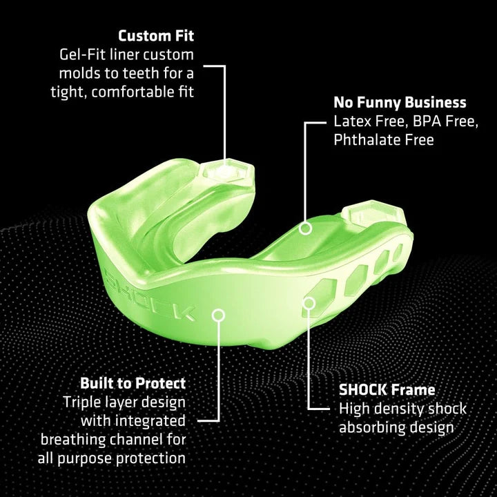 SHOCK DOCTOR - Mouthguard Gel Max (Fluro Green) - 6100-FGN