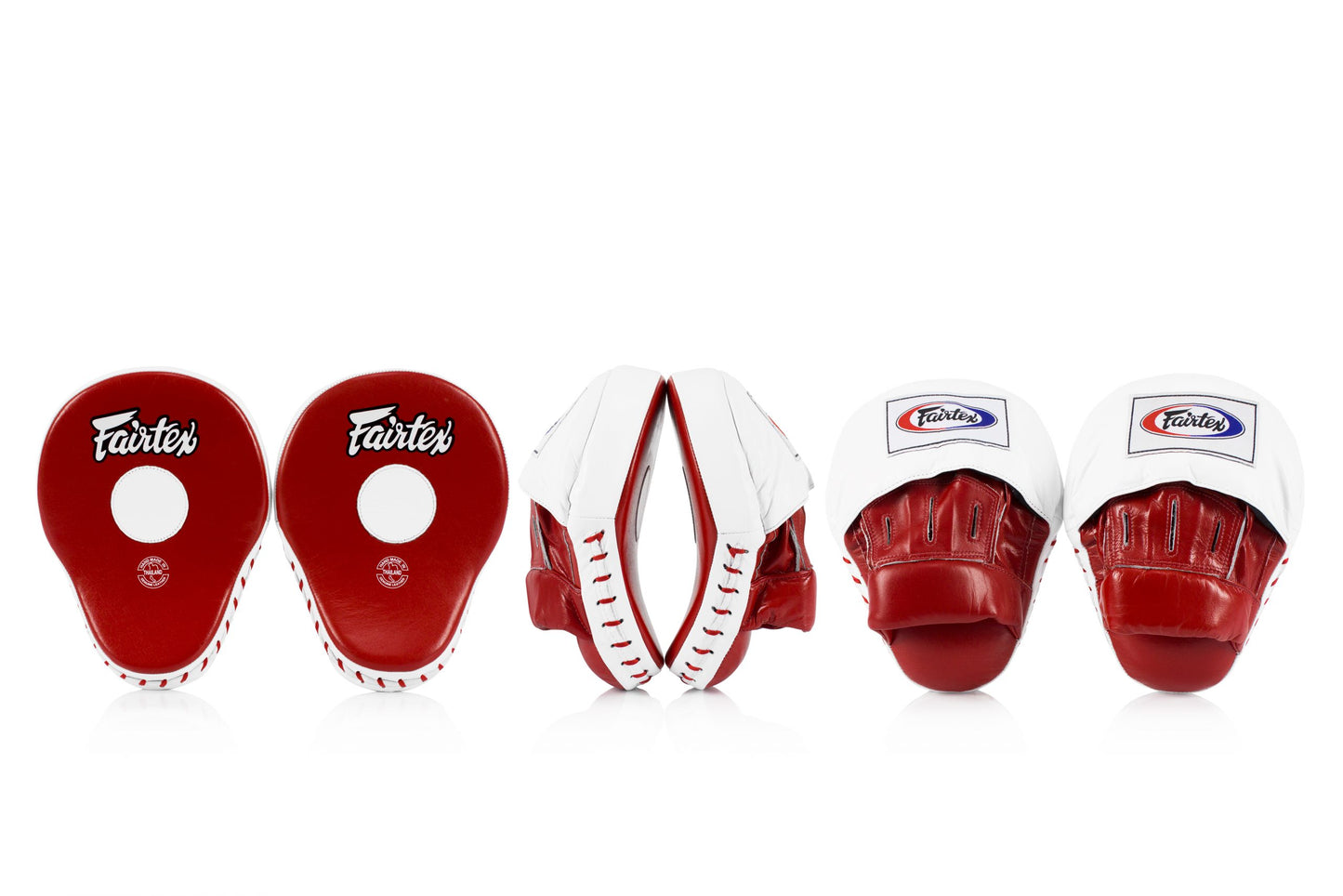 Fairtex "Ultimate Contour" FOCUS MITTS (Red / White) - FMV9