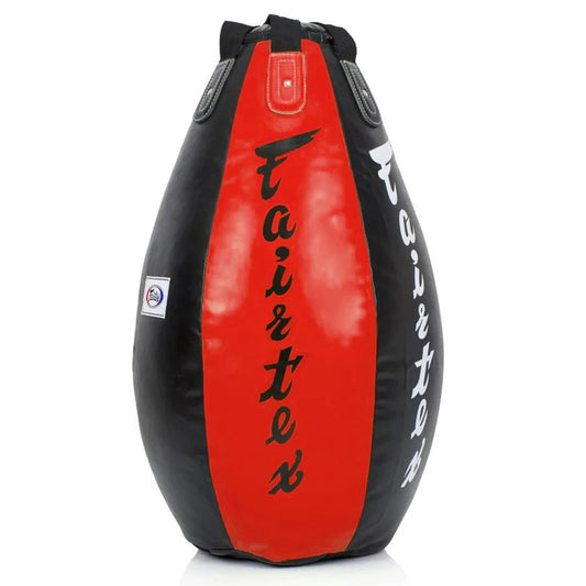 Fairtex HB15-SUPER TEAR DROP HEAVY BAG (Black / Red)