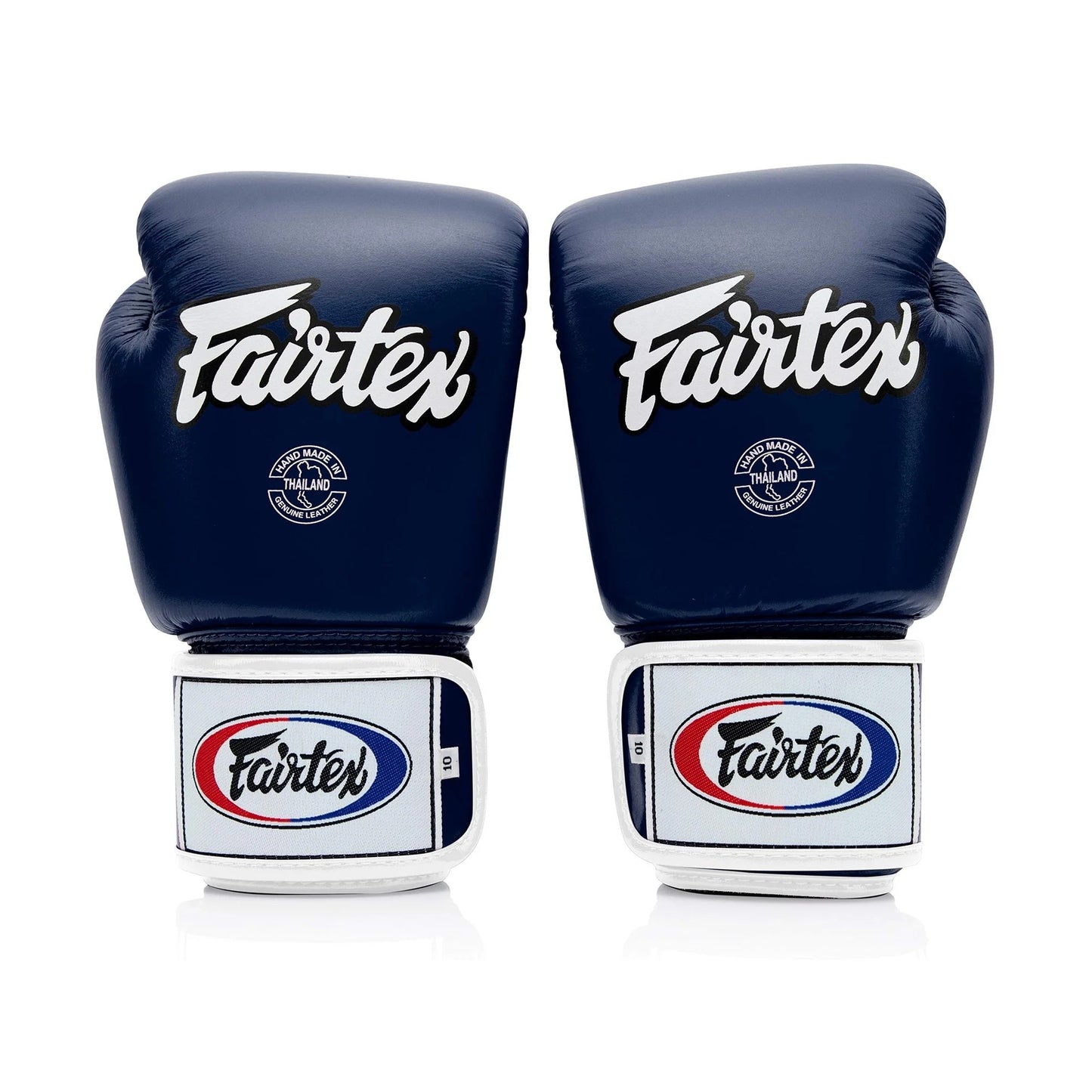 Fairtex BGV1 - MUAY THAI / BOXING GLOVES (Blue-Black-White) Premium Leather