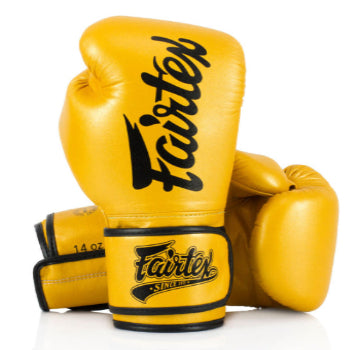Fairtex BGV18 - MUAY THAI / BOXING GLOVES  "SUPER SPARRING" (Gold)