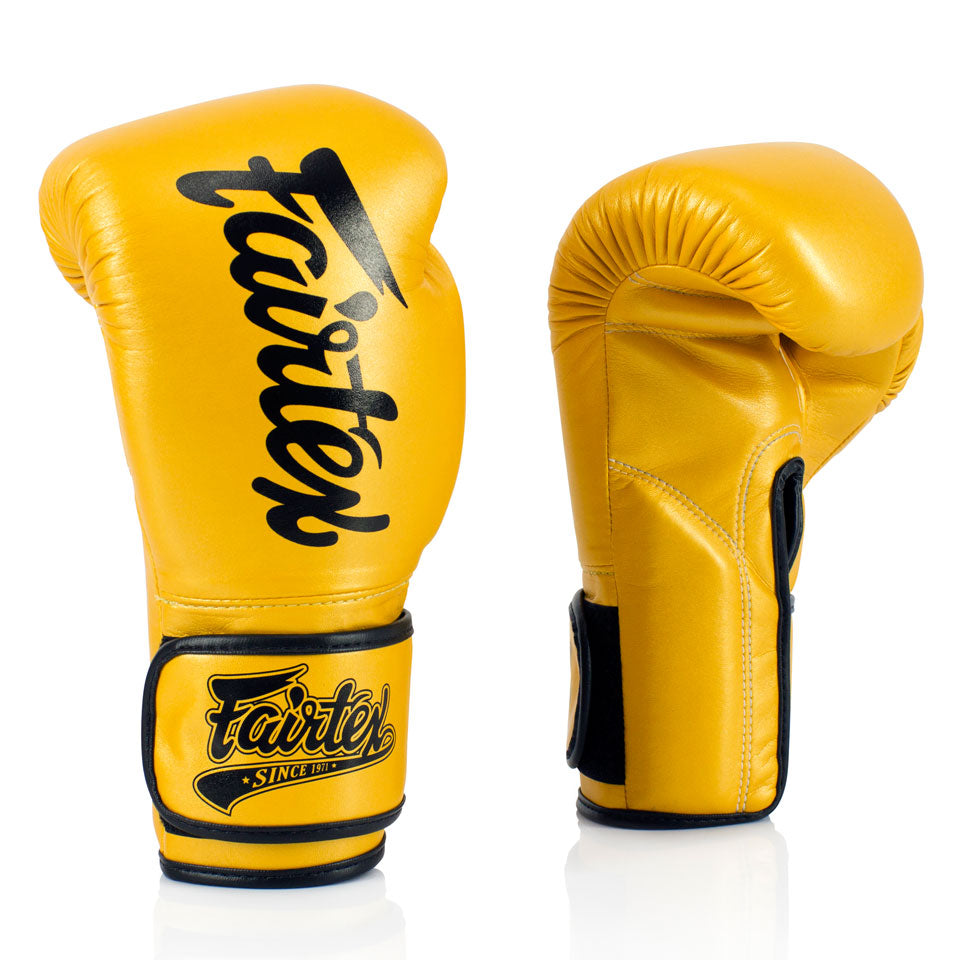 Fairtex BGV18 - MUAY THAI / BOXING GLOVES  "SUPER SPARRING" (Gold)