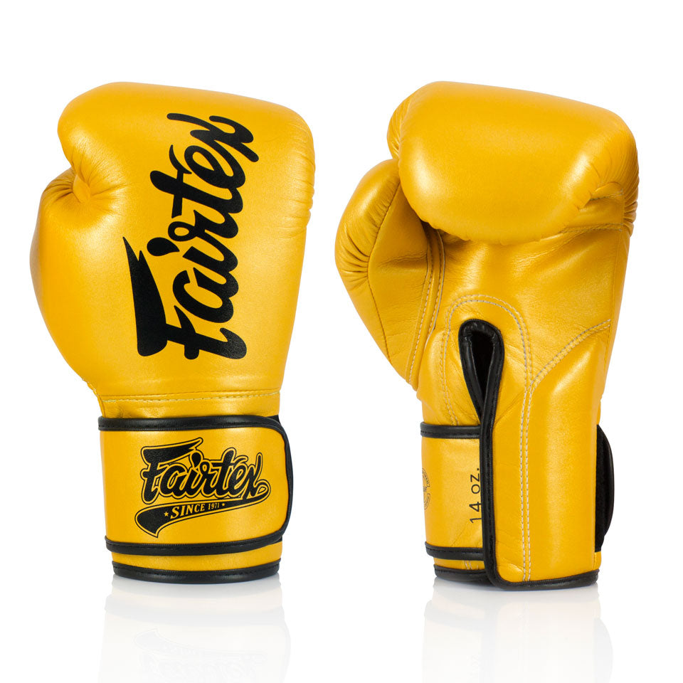 Fairtex BGV18 - MUAY THAI / BOXING GLOVES  "SUPER SPARRING" (Gold)