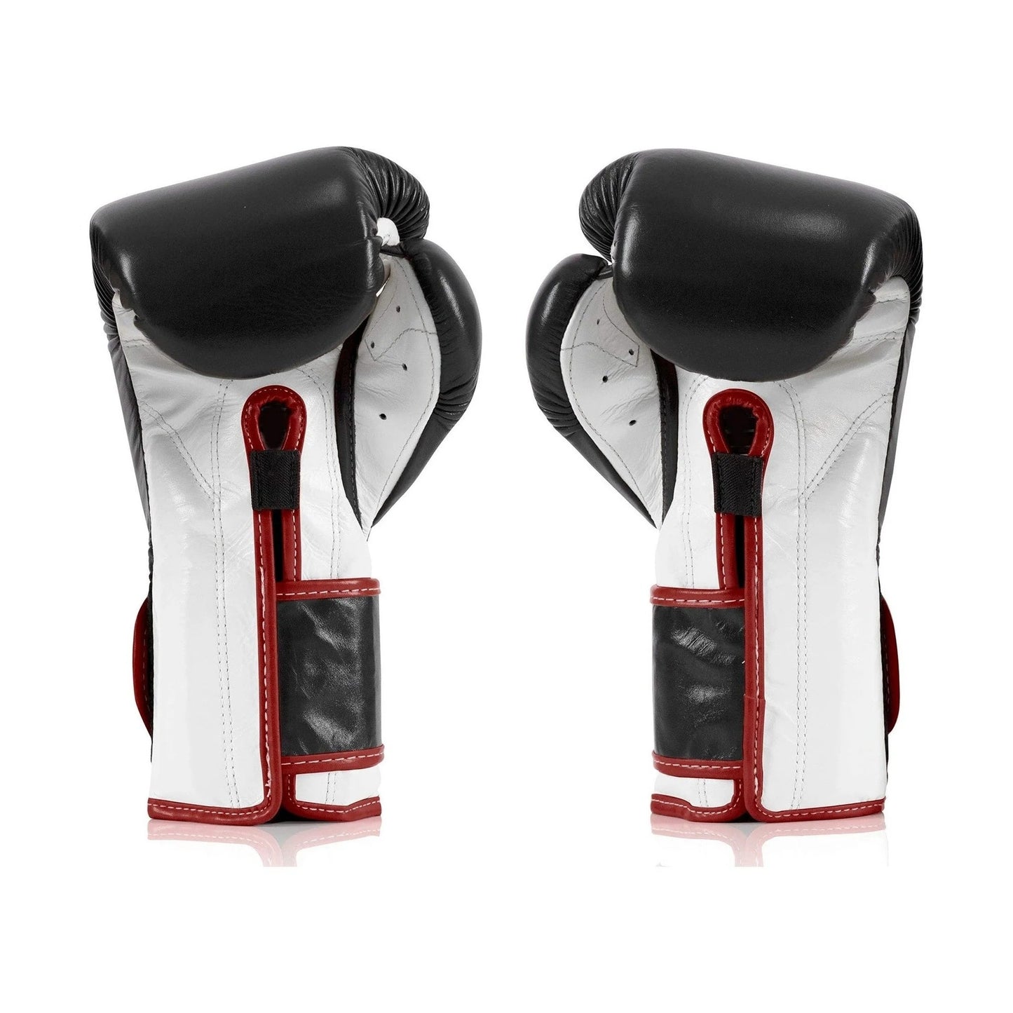 Fairtex BGV9 - Heavy Hitter's "Mexican Style" Gloves (Black/White/Red)) Genuine Leather
