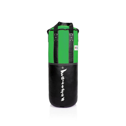 Fairtex HB2-LEATHER HEAVY BAG (90cm) (Black / Green)
