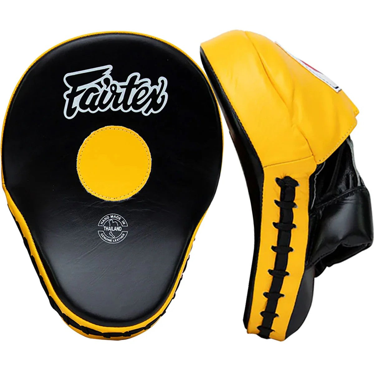Fairtex "Ultimate Contour" FOCUS MITTS (Black / Yellow) - FMV9